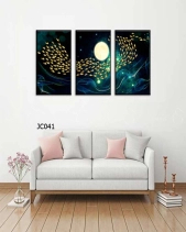 Tranh Đàn Cá Dưới Trăng Jc041 - belovedbeyond.com