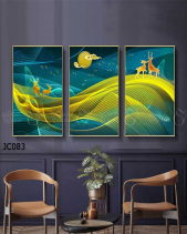 Tranh Hươu Dưới Trăng Jc083 - belovedbeyond.com