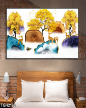 Tranh Núi Hươu Và Cây Vàng 3D Tgh2190 - belovedbeyond.com