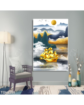 Tranh Thuyền Buồm Và Sông Vàng Tgh2205 - belovedbeyond.com