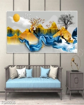 Tranh Hươu Trên Dải Vân Vàng Tgh2236 - belovedbeyond.com
