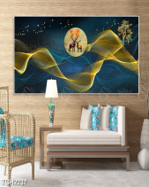 Tranh Hươu Trong Mặt Trăng Vàng Tgh2237 - belovedbeyond.com
