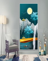 Tranh Phong Cảnh 3D Hươu Dưới Ánh Trăng Tgh2249 - belovedbeyond.com