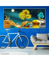 Tranh Đàn Nai Vàng Dưới Ánh Trăng Tgh2255 - belovedbeyond.com