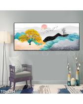 Tranh Phong Cảnh Hươu Và Cây Kiêm Tiền Tgh2294 - belovedbeyond.com