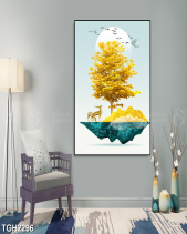 Tranh Decor Hươu Dưới Gốc Kiêm Tiền Tgh2296 - belovedbeyond.com