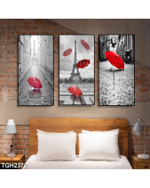 Tranh Phong Cảnh Nghệ Thuật Dù Đỏ Tgh2372 - belovedbeyond.com