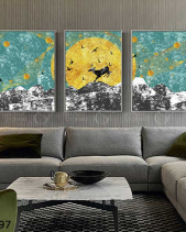 Tranh Hươu Dưới Trăng Jc297 - belovedbeyond.com