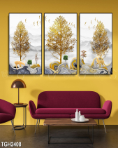 Tranh Bộ Cây Kim Tiền Và Hươu Tgh2408 - belovedbeyond.com