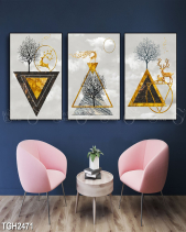 Tranh Trừu Tượng Tam Giác Và Hươu Tgh2471 - belovedbeyond.com