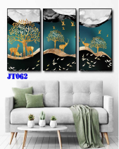 Tranh Cây Đồng Và Nai Jt062 - belovedbeyond.com