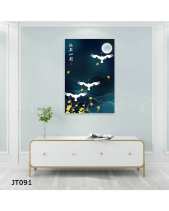 Tranh Hạc Dưới Trăng Jt091 - belovedbeyond.com