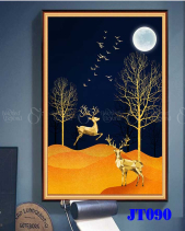 Tranh Cây Đồng Và Hươu Jt090 - belovedbeyond.com