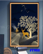 Tranh Hươu Và Cây Đồng Jt088 - belovedbeyond.com