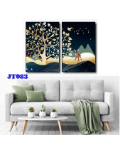 Tranh Nai Và Cây Đồng Jt083 - belovedbeyond.com