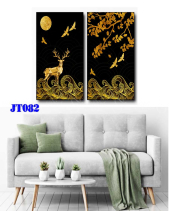 Tranh Hươu Và Lá Rẻ Quạt Jt082 - belovedbeyond.com