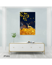 Tranh Lá Rẻ Quạt Và Hươu Jt101 - belovedbeyond.com