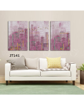 Tranh Thành Phố Màu Hồng Jt141 - belovedbeyond.com