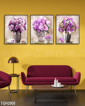 Tranh Bình Hoa Hồng Tím Tgh2905 - belovedbeyond.com