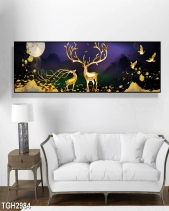 Tranh Đôi Hươu Vàng Trong Đêm Tgh2984 - belovedbeyond.com