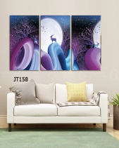 Tranh Hươu Dưới Trăng Jt158 - belovedbeyond.com