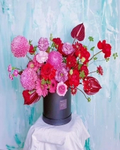 Hộp Cúc Mẫu Đơn Mix Tone Đỏ - belovedbeyond.com