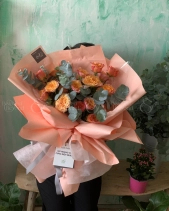 Bó Hoa Hồng Cam Party - belovedbeyond.com