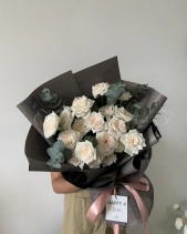 Bó Hoa Hồng Ohara Trắng - belovedbeyond.com