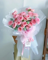 Bó Hoa Hồng Ohara Hồng - belovedbeyond.com