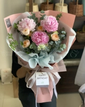 Bó Mẫu Đơn Hà Lan Mix Hồng Juliet - belovedbeyond.com