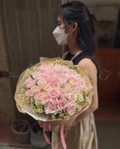 Là Bé - Hoa Hồng Kem Dâu Tặng Sinh Nhật - belovedbeyond.com