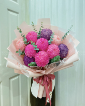 Bó Hoa Cúc Mẫu Đơn Mix Tone Hồng Tím - belovedbeyond.com