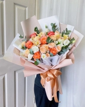 Bó Hoa Hồng Cam Ấm Áp - belovedbeyond.com