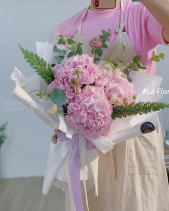 Bó Cẩm Tú Cầu Hồng - belovedbeyond.com