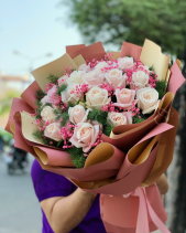 Ht Rose - Bó Hoa Hồng Dâu 03 - belovedbeyond.com