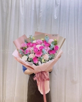 Bó Hoa Hồng Dâu - belovedbeyond.com