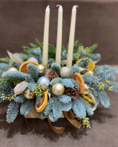 Thông Phối Nến Giáng Sinh - Nến Trắng - belovedbeyond.com