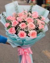 Bó Hoa Tông Hồng 03 - belovedbeyond.com