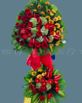 Kệ Hoa Tông Đỏ 04 - belovedbeyond.com