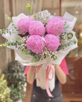 Lb - Bó Cúc Mẫu Đơn 02 - belovedbeyond.com