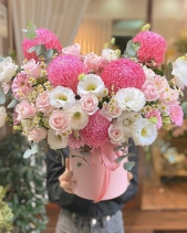 Lb - Lẵng Hoa Cúc Mẫu Đơn 02 - belovedbeyond.com