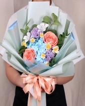 Bó Hoa Handmade Tone Xanh - belovedbeyond.com