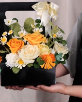 Giỏ Hoa Handmade Tone Cam - belovedbeyond.com