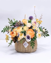 Giỏ Hoa Handmade Màu Nắng - belovedbeyond.com