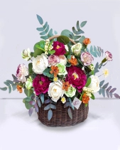 Giỏ Hoa Handmade Tone Trầm - belovedbeyond.com