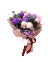 Bó Cúc Mẫu Đơn Tone Tím - belovedbeyond.com