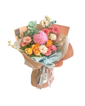 Bó Hoa Cúc Mẫu Đơn Mix Tone Hồng - belovedbeyond.com