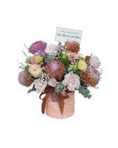 Hộp Vải Mix Cúc Mẫu Đơn Tone Nâu - belovedbeyond.com