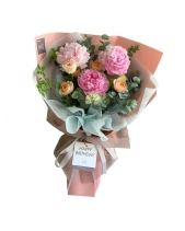 Bó Mẫu Đơn Hà Lan Mix Hồng Juliet - belovedbeyond.com