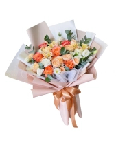 Bó Hoa Hồng Cam Ấm Áp - belovedbeyond.com